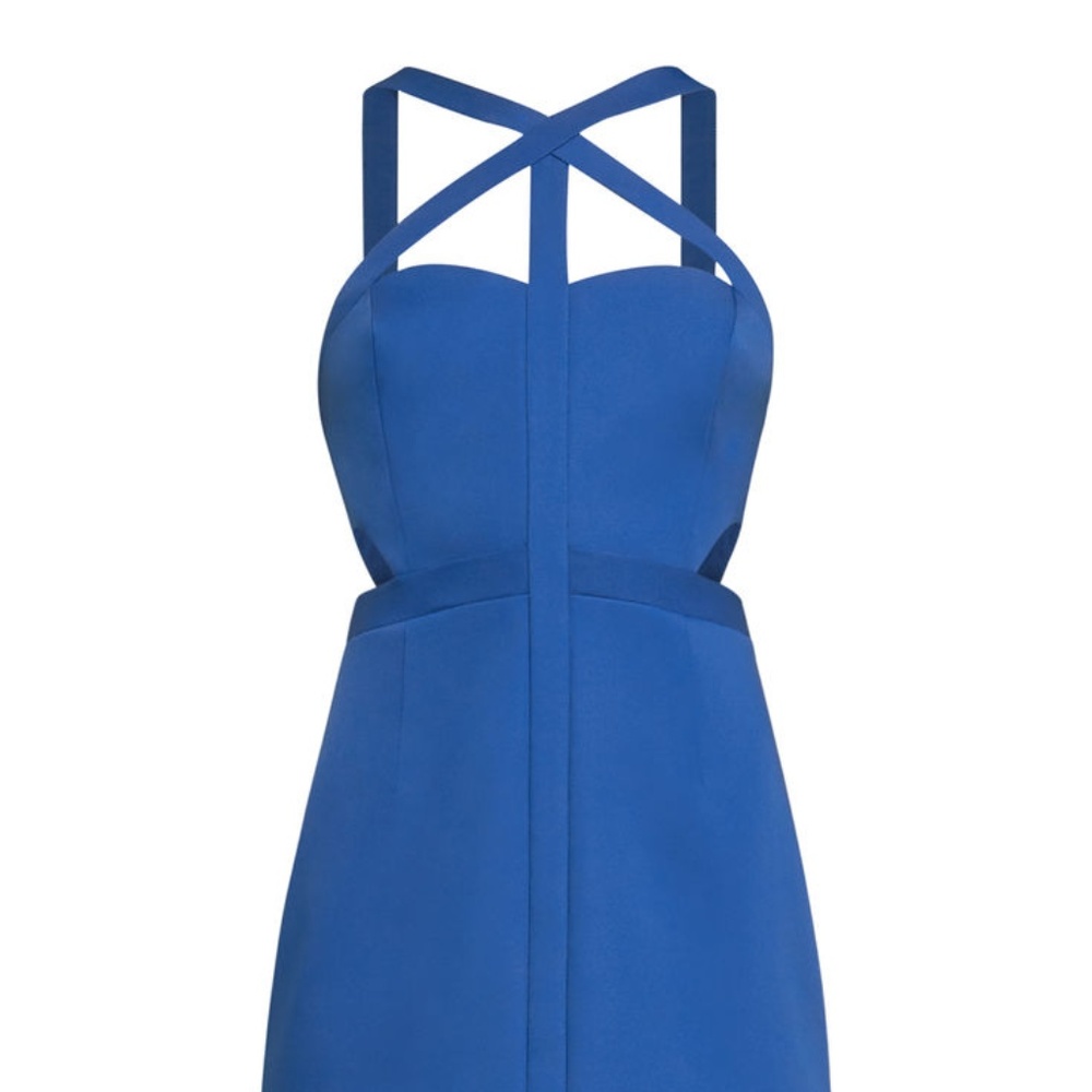NWT BCBG Desirae Satin Crisscross Dress - Picture 4 of 4